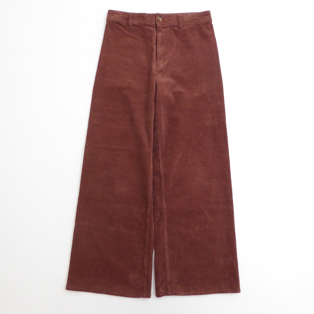 Billabong Womens Free Fall Pants Espresso Brown Corduroy Wide Leg 31